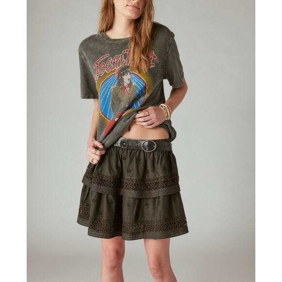 Lucky Brand Women's Schiffley Embroidered Mini Skirt Size XXL NEW - Picture 2 of 7